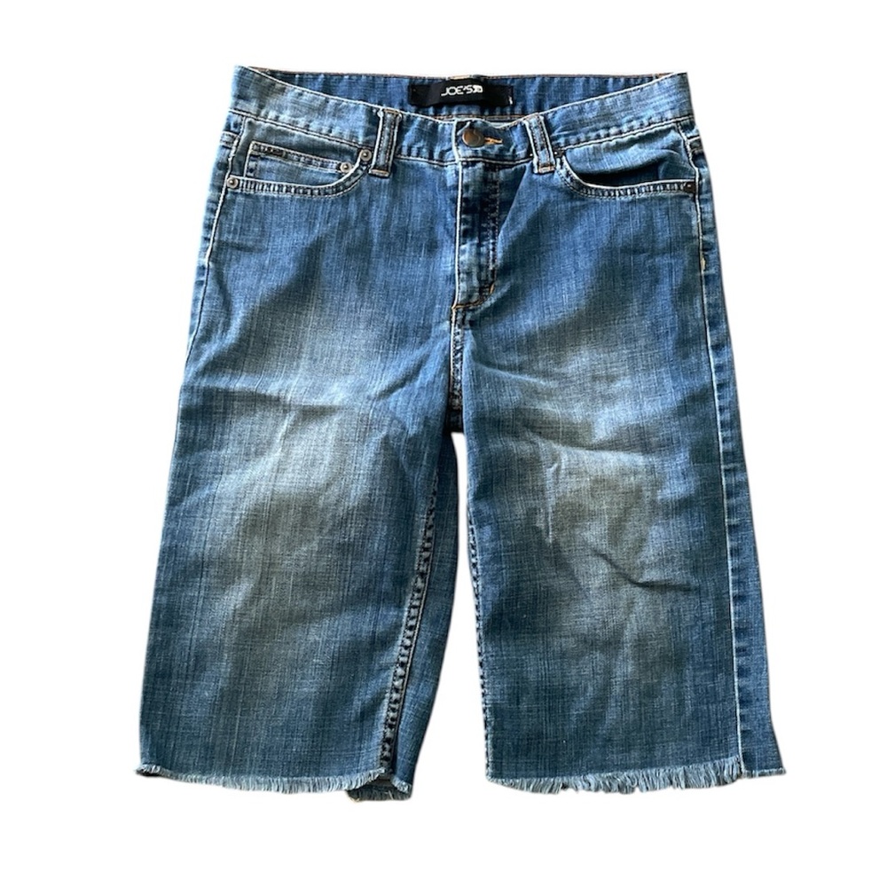 Joe's Jeans boys Blue distressed Denim frayed end long shorts